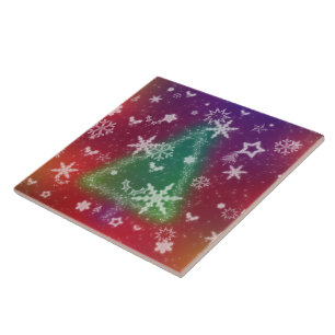 Azulejo Tile decorativo de Navidades merry pequeños / Triv