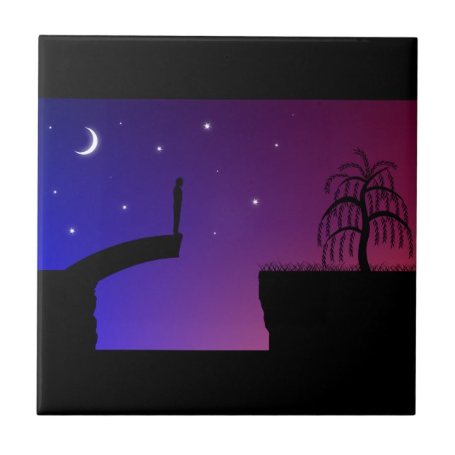 Azulejo Tile decorativo del puente roto (Frente)