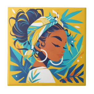 Azulejo Tile femenino africano