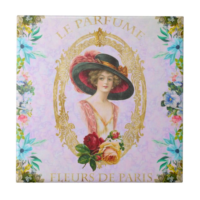 Azulejo Tile francés vintage (Frente)