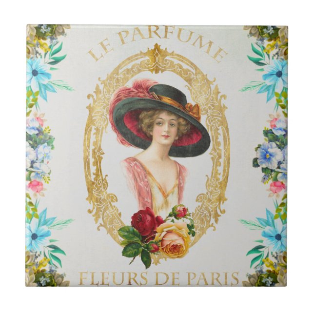 Azulejo Tile francés vintage (Frente)