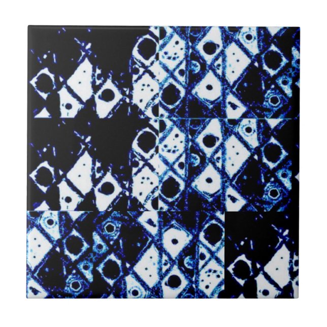 Azulejo Tile inspirado por Shibori (Frente)