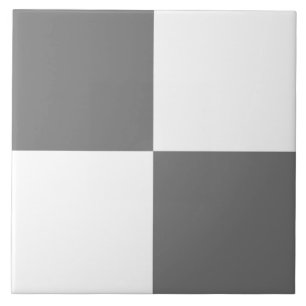 Azulejo Tile Monocromo De Cerámica De Color Blanco Gris