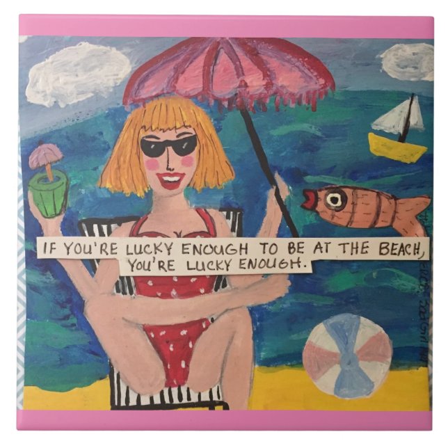 Azulejo Tile/montaña/trivet Tile cerámico (Frente)