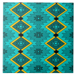 Azulejo Tile nativo americano de cerámica