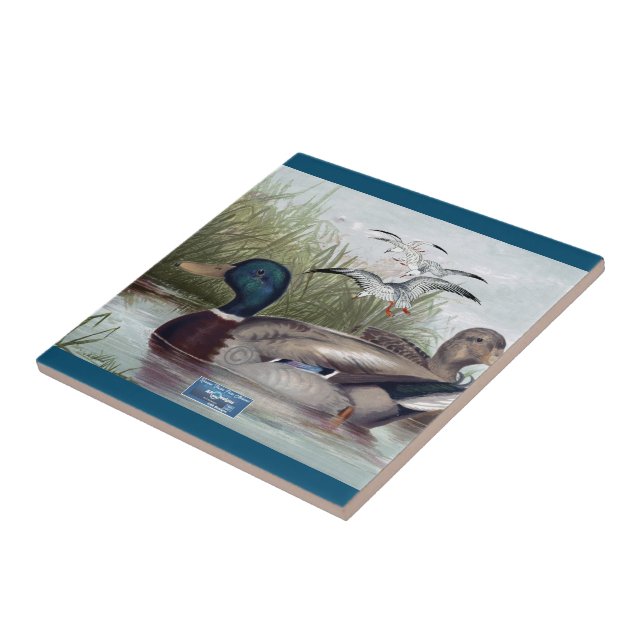 Azulejo Tile Oscuro-Verde azulado (Pono de Pato) RFPMDesig (Lado)