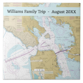 Azulejo Tile Personalizado de la tabla de yates de San Fra