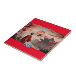 Azulejo Tile Red (Luna de Pescado) RFPMDesigns ©️ 2024