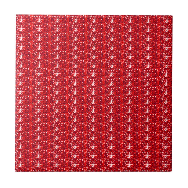 Azulejo Tile Red Purpurina (Frente)