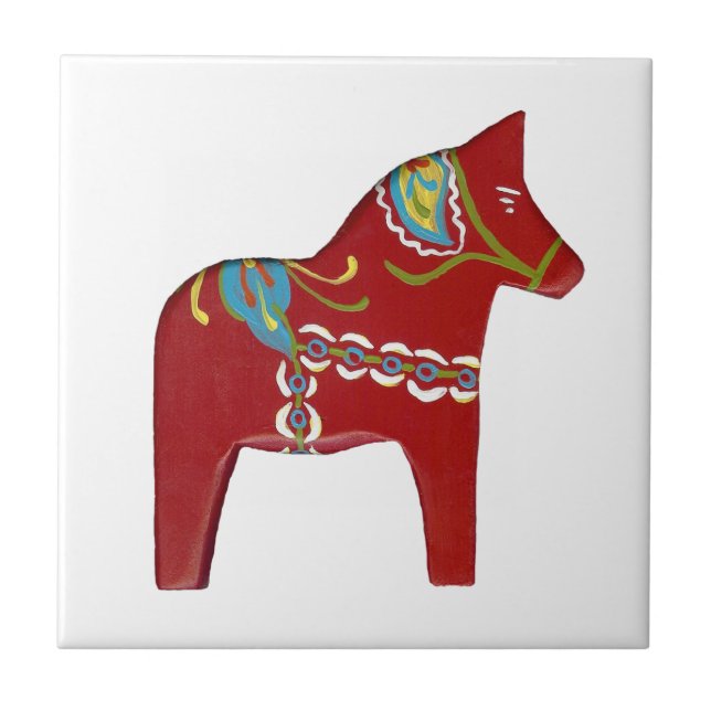 Azulejo Tile Rojo de Caballo (Frente)