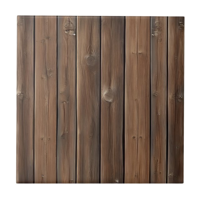 Azulejo Tile Rústico De Cerámica De Madera (Frente)