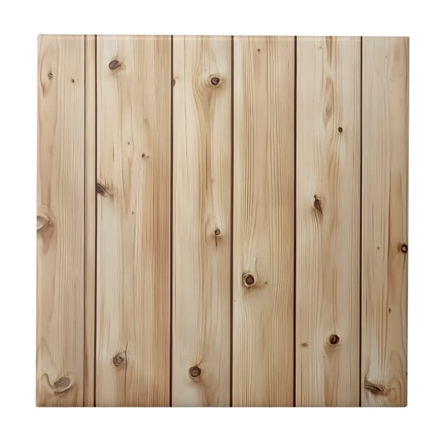 Azulejo Tile Rústico De Cerámica De Madera (Frente)