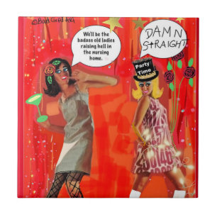 Azulejo TILE. Serán las viejas damas que se están levant