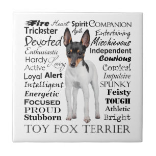 Azulejo Tile Toy Fox Terrier Traks
