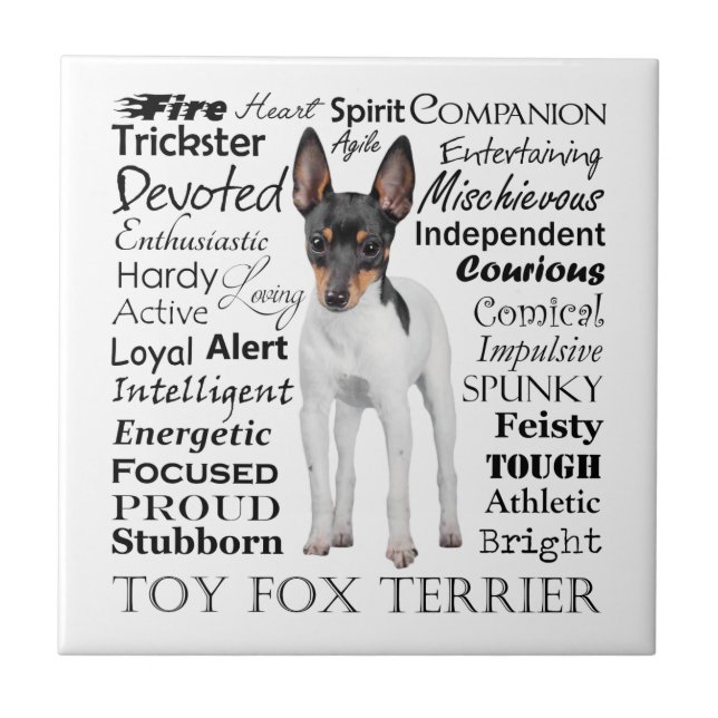 Azulejo Tile Toy Fox Terrier Traks (Frente)