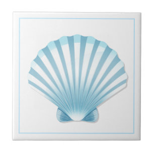 Azulejo Tile Trivet-Blue Shell