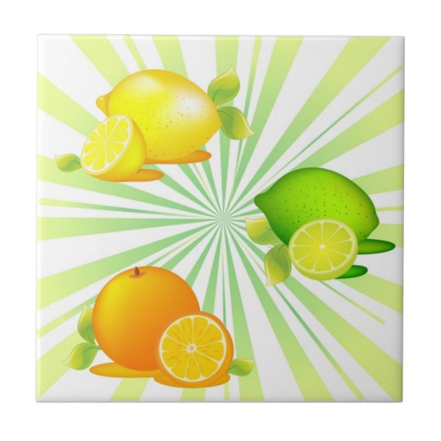 Azulejo Tile Trivet-Citrus (Frente)