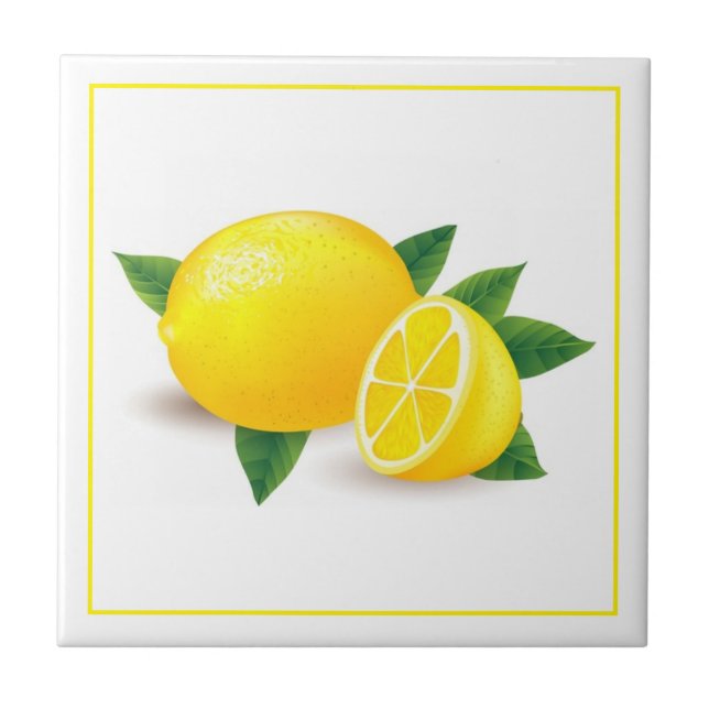 Azulejo Tile Trivet-Lemons (Frente)