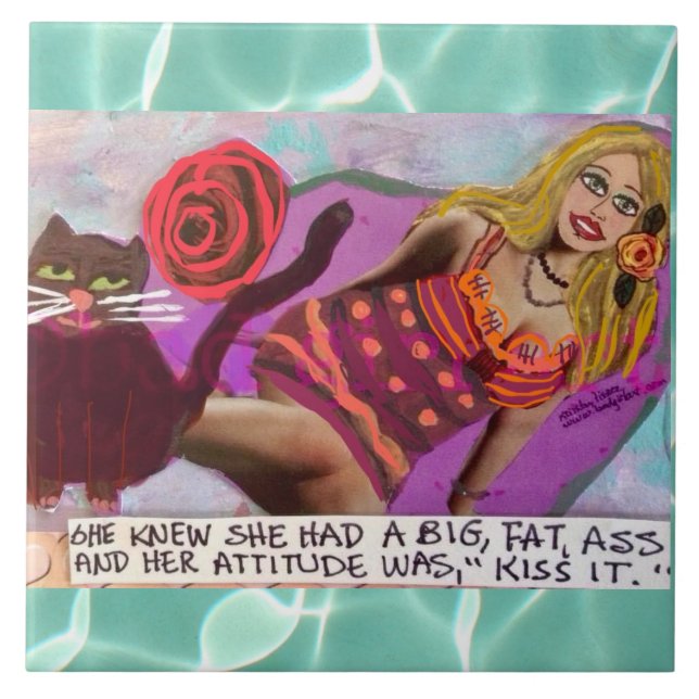 Azulejo Tile-trivet-pared de cerámica de arte cerámica que (Frente)