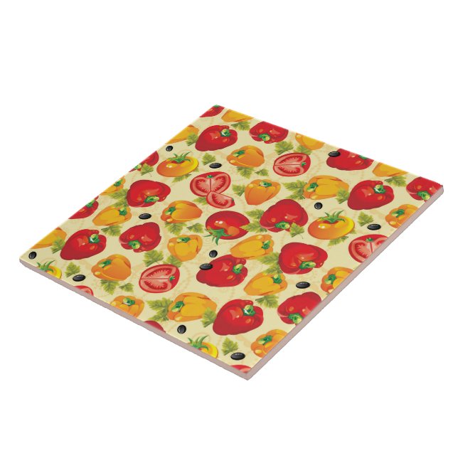Azulejo Tile Trivet-Vegetales (Lado)