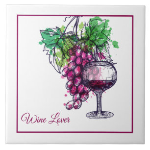 Azulejo Tile Trivet-Wine Lover