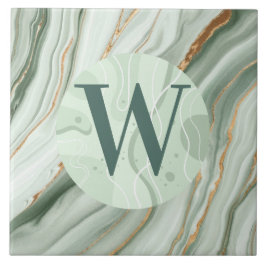 Azulejo Tile verde claro de mármol