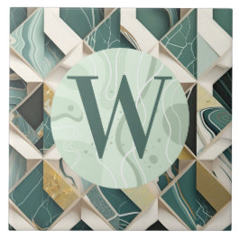 Azulejo Tile verde claro de mármol