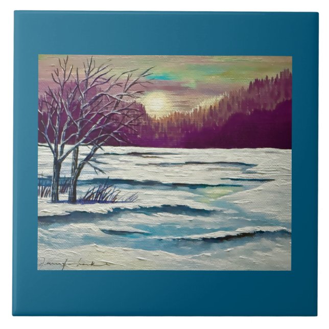 Azulejo Tile Winter Sunset (Frente)