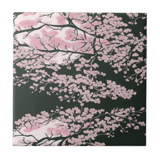 Azulejo Tiles inspired by Japanese cherry blossoms