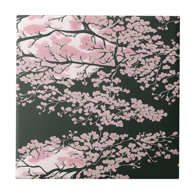 Azulejo Tiles inspired by Japanese cherry blossoms (Frente)