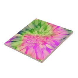 Azulejo tinte amarillo rosa y verde