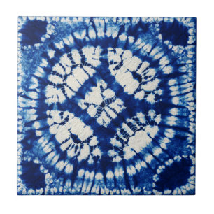 Azulejo Tinte de Shibori South Seas Índigo Batik