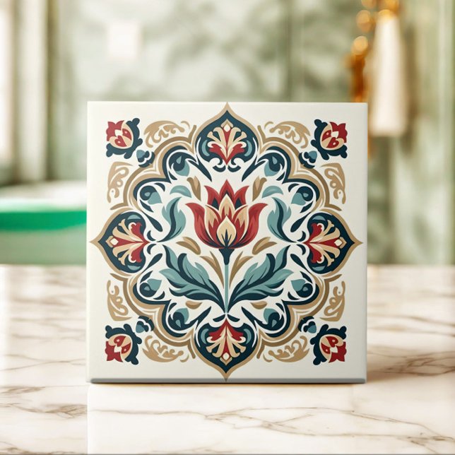 Azulejo Típica turca de inspiración otomana (Subido por el creador)