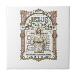 Azulejo Tipografía de la página del himnario de Jesús Himn