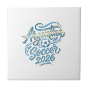Azulejo Tipografía Negrita País Fútbol Argentina 2026