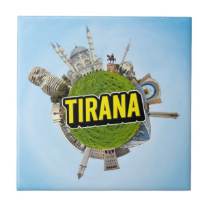 Azulejo Tirana pequeño planeta pequeño punto de referencia