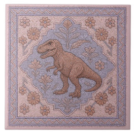 Azulejo Tirannasaurus Rex Tile rosado