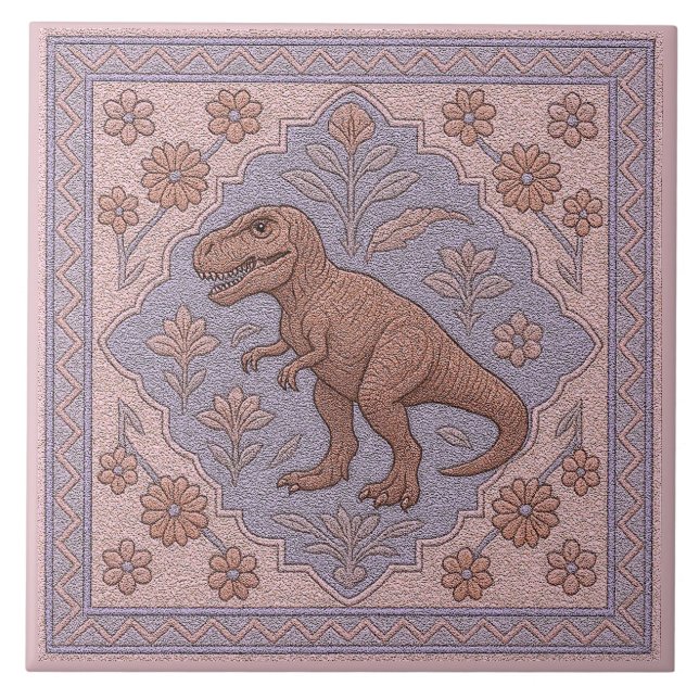 Azulejo Tirannasaurus Rex Tile rosado (Frente)