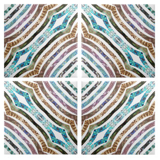 Azulejo Tiras de vieira de conchas brillantes