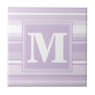 Azulejo Tiras moradas monogramo