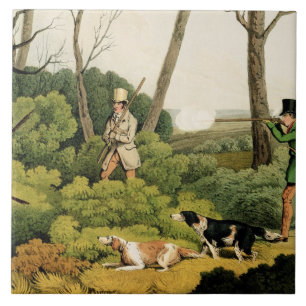 Azulejo "Tiroteo del faisán", pub. por Thomas McLean, 182