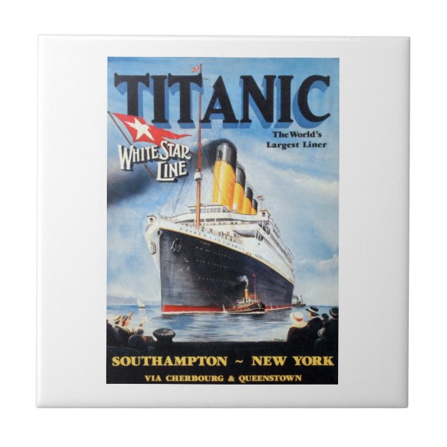 Azulejo Titanic White Star Line - El transatlántico más gr (Frente)