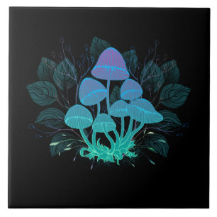 Azulejo Toadstools en Bushes