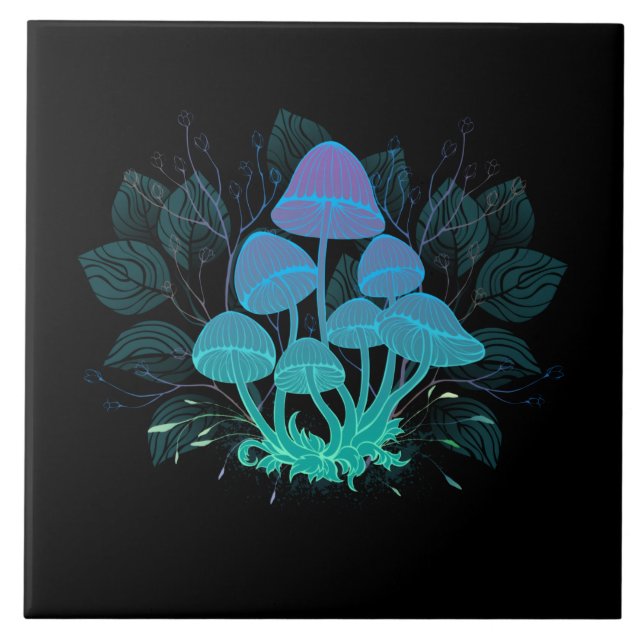 Azulejo Toadstools en Bushes (Frente)