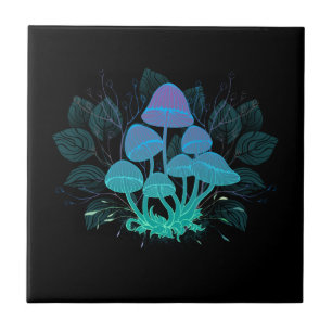 Azulejo Toadstools en Bushes