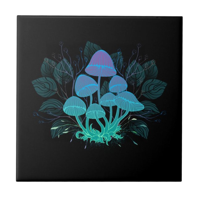Azulejo Toadstools en Bushes (Frente)