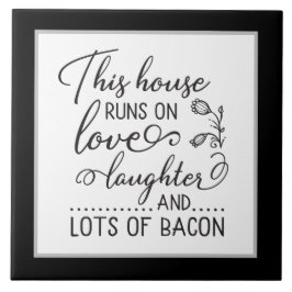 Azulejo tocino de arte de la palabra de la cocina