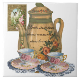 Azulejo Todas las cosas buenas empiezan en la cocina