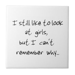 Azulejo Todavía tengo gusto de mirar la chica-teja