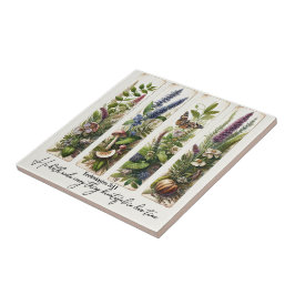 Azulejo Todo hermoso en su tiempo botánico